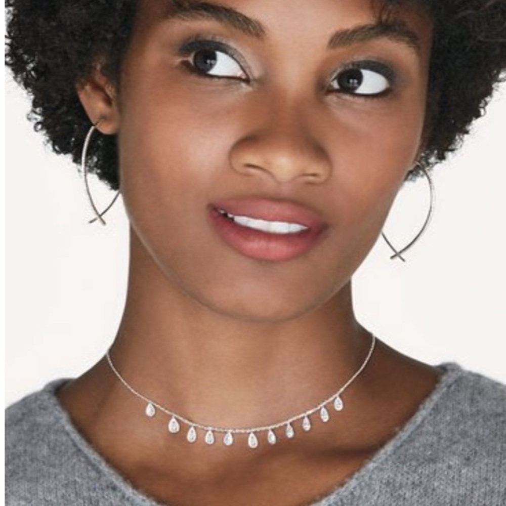 Stella & Dot Silver Willa Necklace Choker